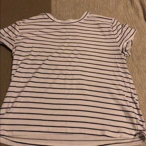 Black and white striped top